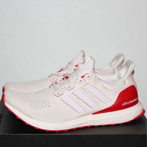 Adidas UltraBoost 1.0 Running Shoes Mens 9.5 11.5 Chalk White Scarlet Red main image 6